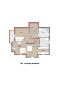 Grundriss Obergeschoss (mit Einliegerwohnung)
