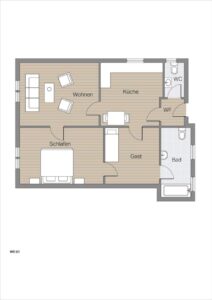 Grundriss Wohnung 1