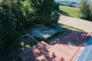 Ranch Eichendorf Roundpen Ansicht oben