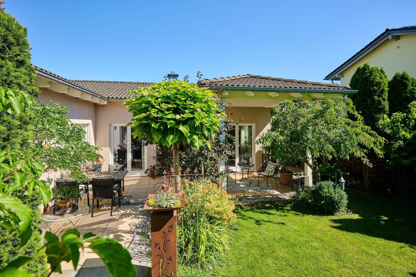 Bungalow Straubing Terrasse